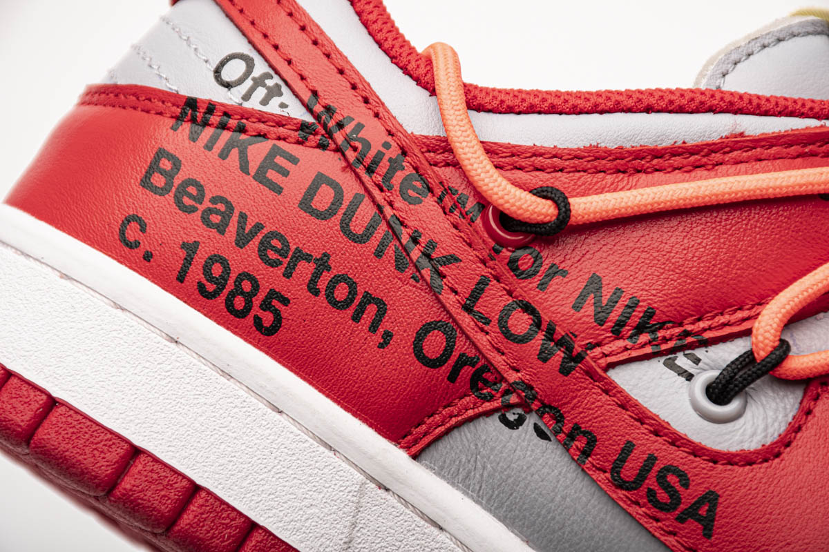 Off White X Nike Dunk Low University Red Ct0856 600 21 - www.kickbulk.co