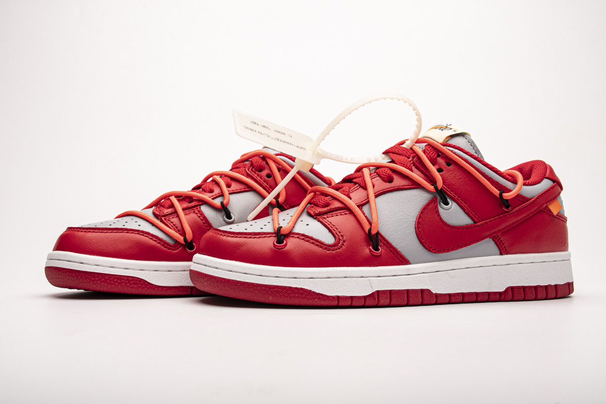 Off White X Nike Dunk Low University Red Ct0856 600 9 - www.kickbulk.co