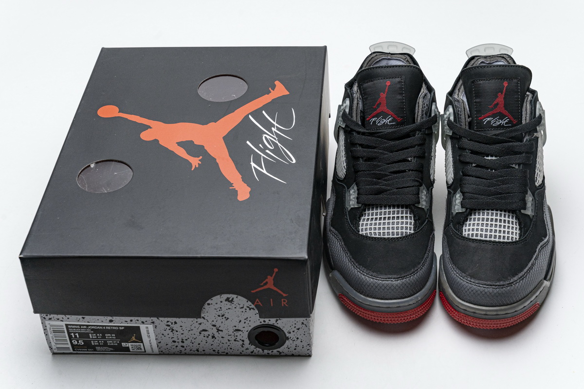 Cv9388 001 Off White X Air Jordan 4 Bred Black Red 24 - www.kickbulk.co