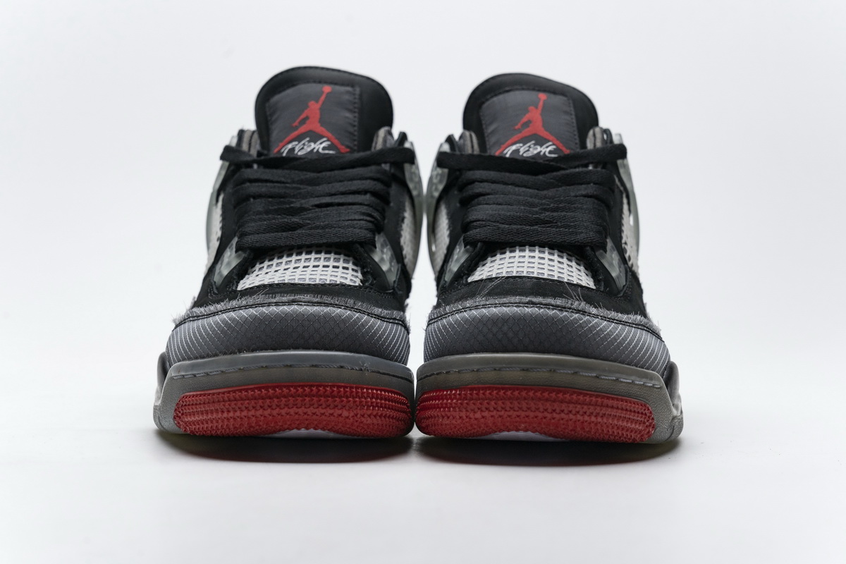 Cv9388 001 Off White X Air Jordan 4 Bred Black Red 4 - www.kickbulk.co