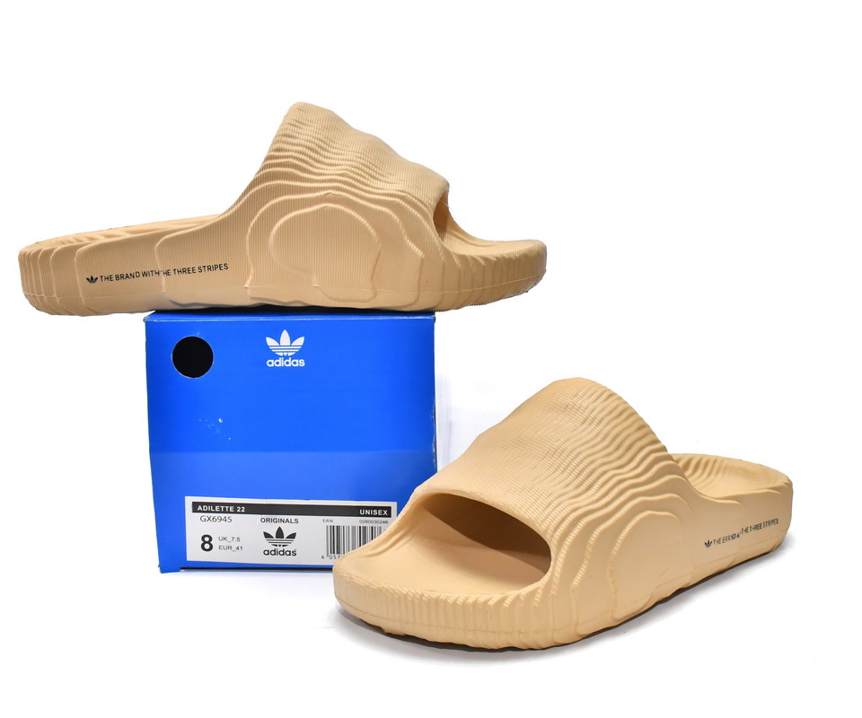 Aiddas Adilette 22 Slides Desert Sand Gx6945 3 - www.kickbulk.co