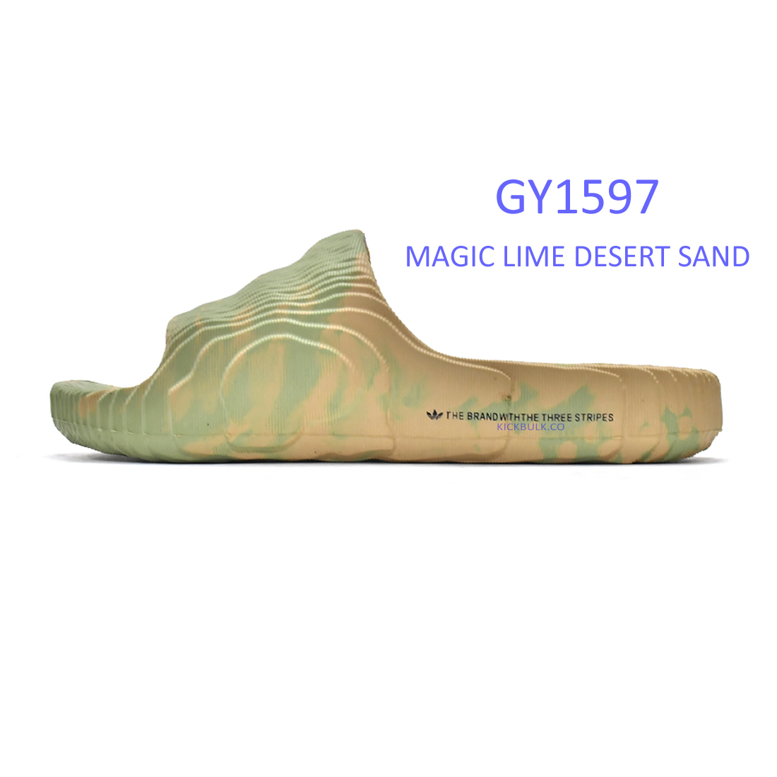 Aiddas Adilette 22 Slides Magic Lime Desert Sand Gy1597 1 - www.kickbulk.co