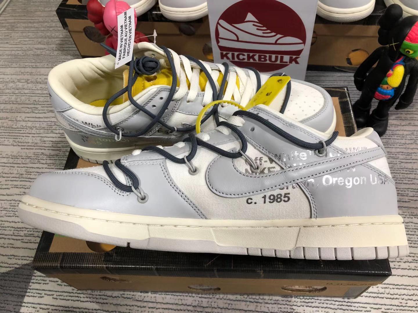 OFF-WHITE X NIKE DUNK LOW 'LOT 41 OF 50' DM1602-105 Kickbulk Sneaker Camera photos