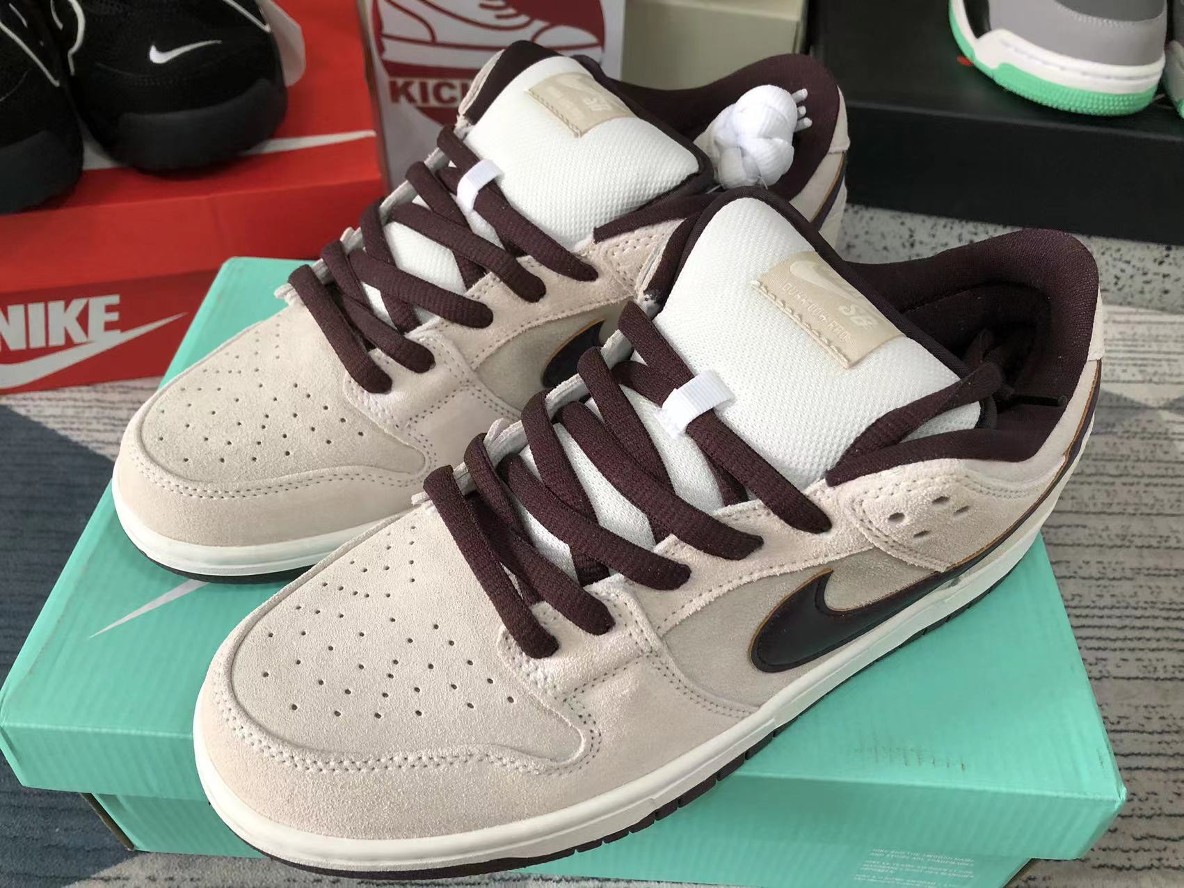 nike sb dunk low desert sand mahogany