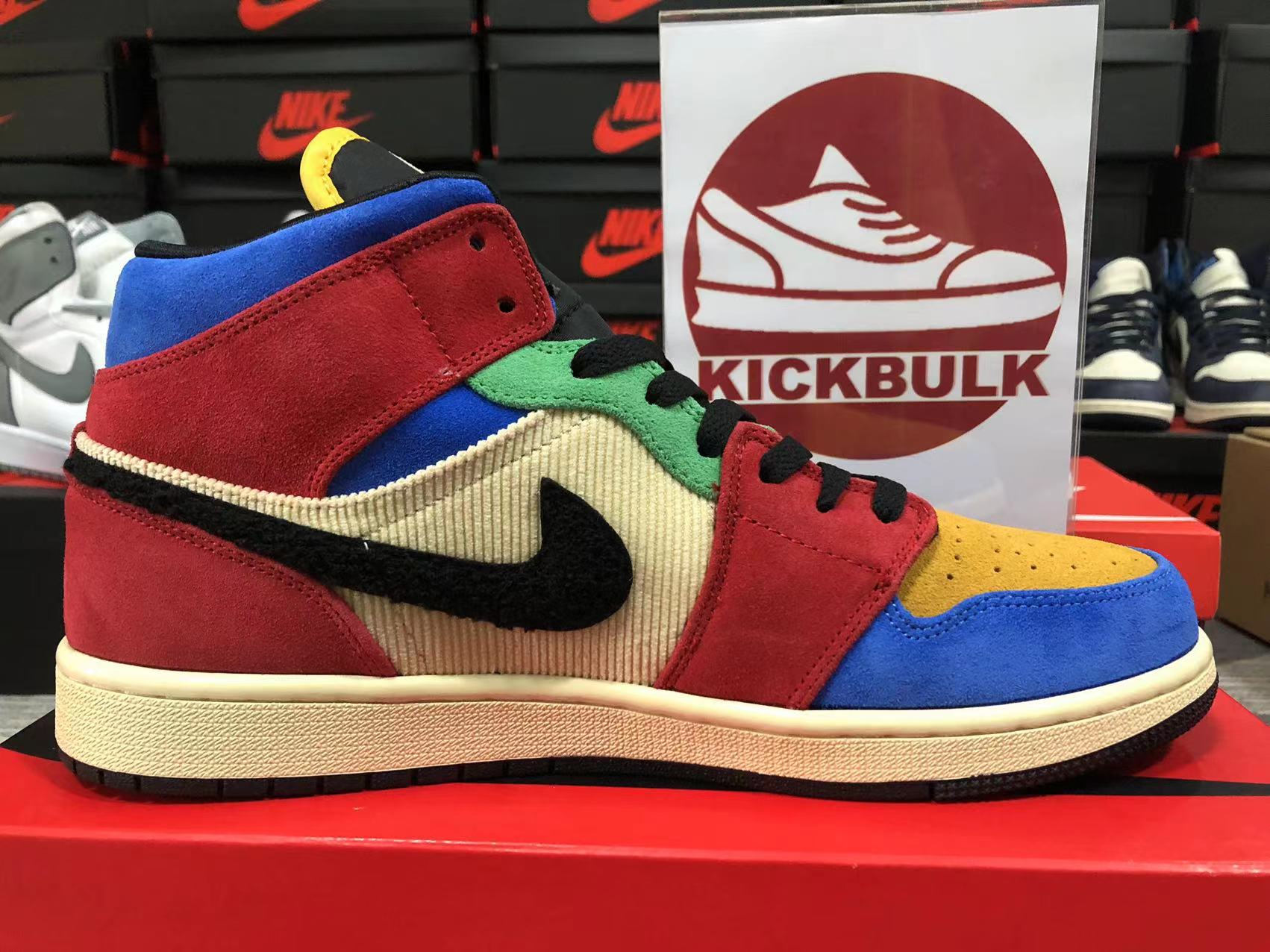 blue the great x air jordan 1 mid fearless mens