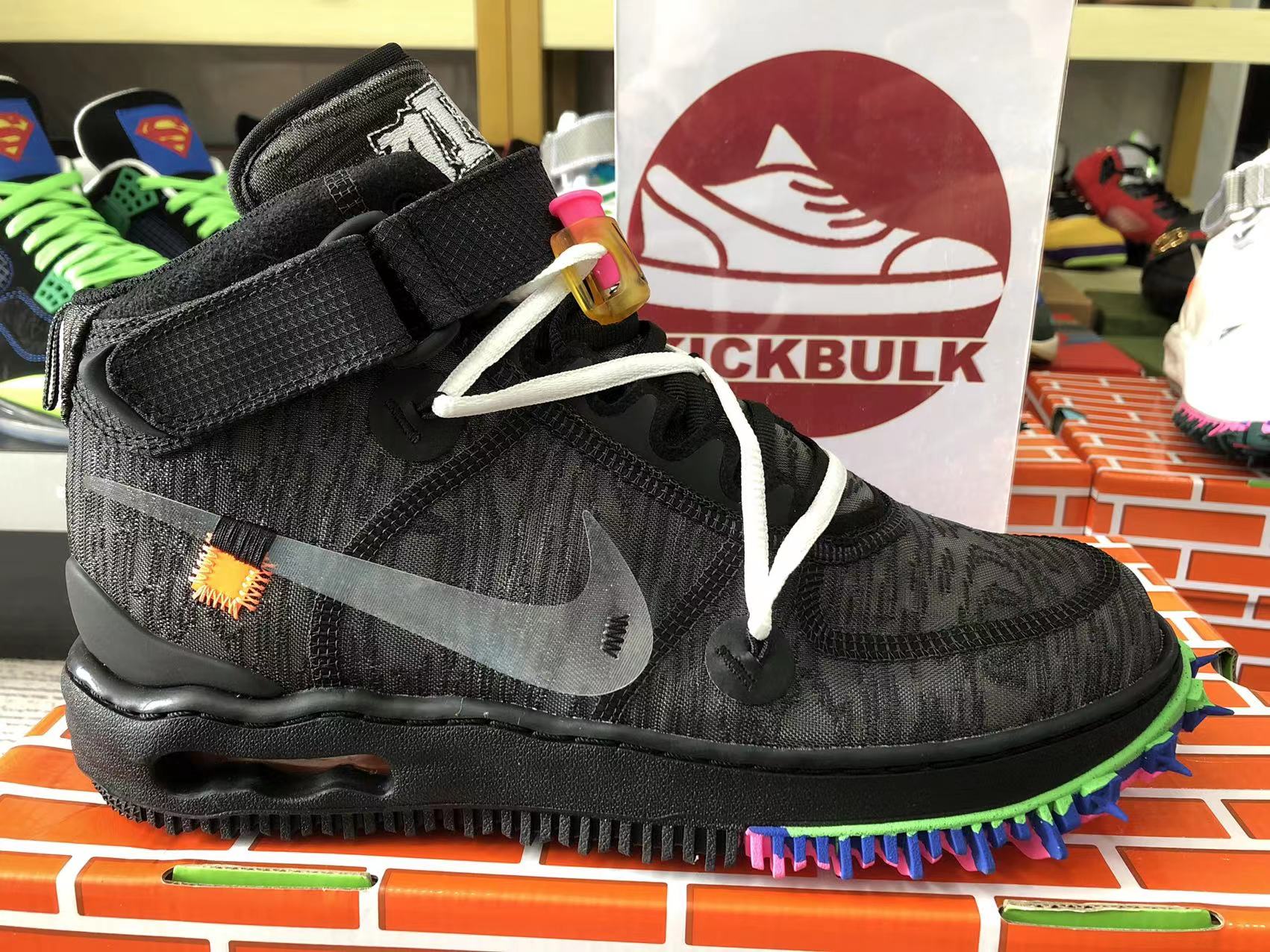 Off-White x Nike Air Force 1 Mid black 2022 DO6290-001 Kickbulk Sneaker ...