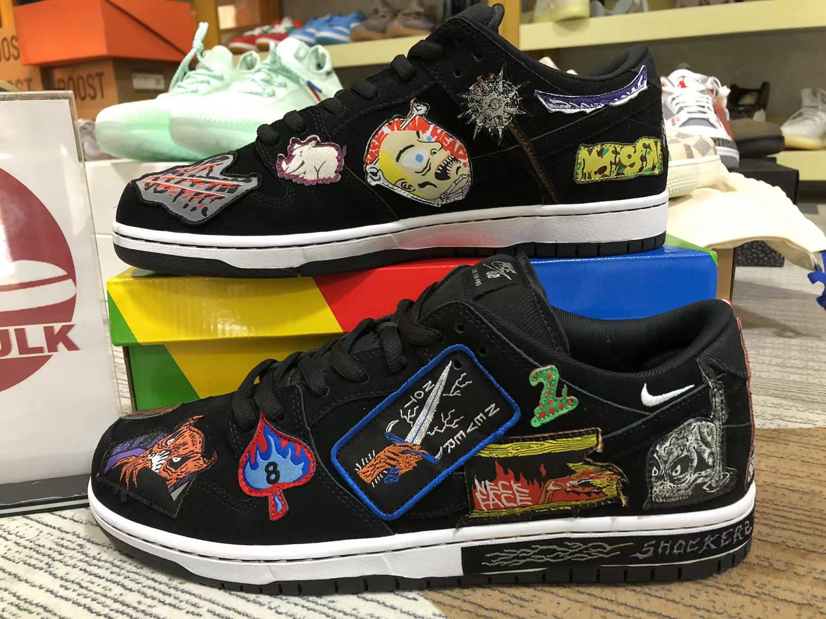 NECKFACE X NIKE DUNK LOW PRO SB 'BLACK' 2022 DQ4488-001 Kickbulk Sneaker shoes reviews Camera photos